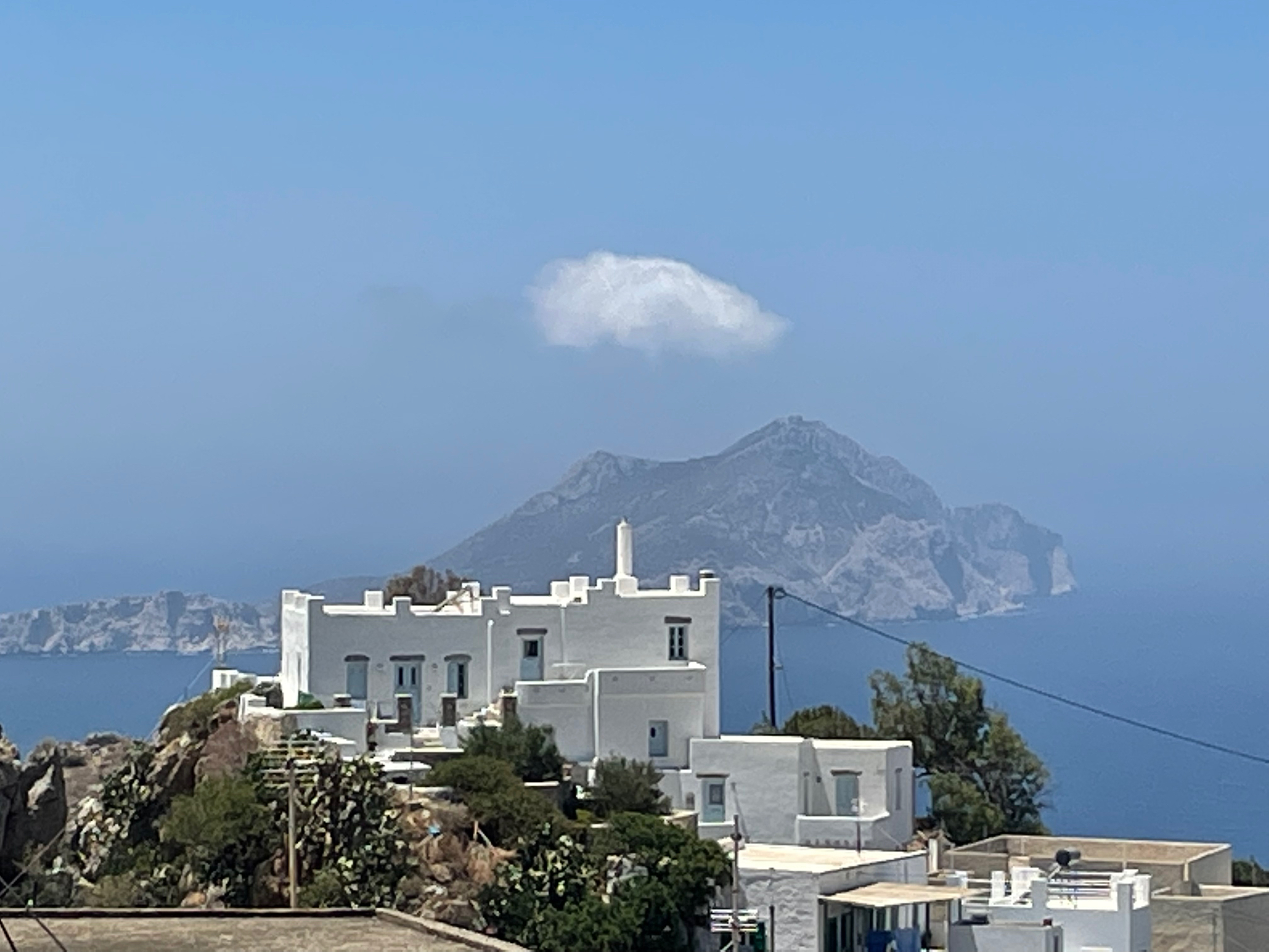 Looking over Langatha towards the island of Nikouria, Lankada, Langada, Amorgos